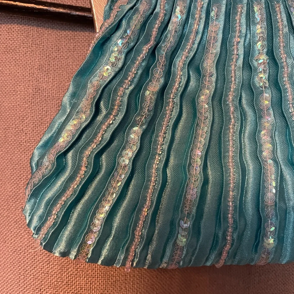 Y2K shell aqua mini purse - Picture 3 of 4
